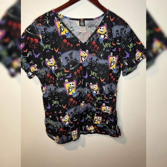 Disney Tops - Disney The Nightmare before Christmas scrub top